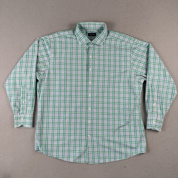 Proper Cloth Shirt Men’s XXL‎ Green Plaid Long Sleeve Button Up Collared Casual - Picture 1 of 16